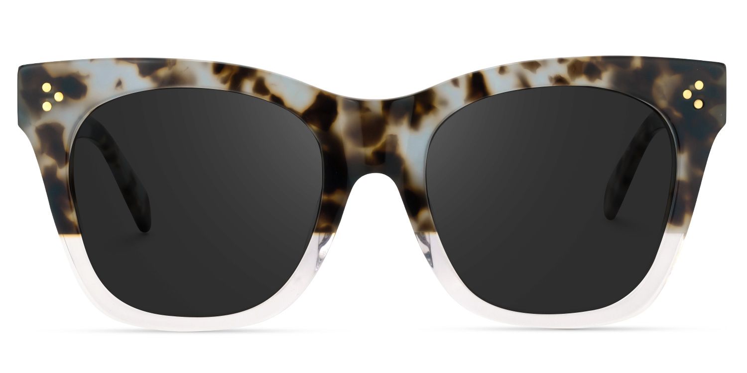 Tandy Rectangle Light-Tortoise Sunglasses | Zeelool Glasses0