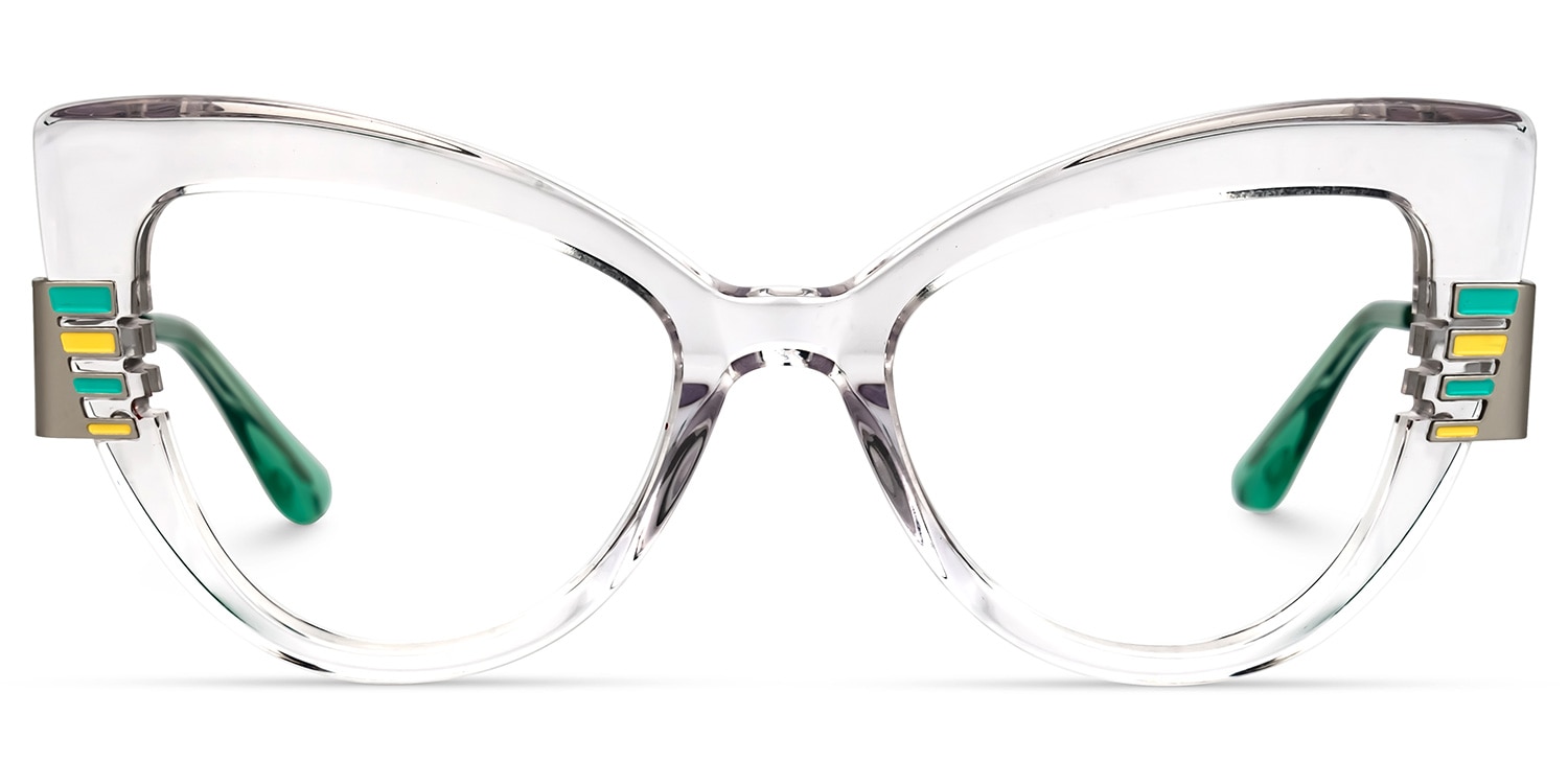 Milly Cateye Crystal Glasses Zeelool Glasses