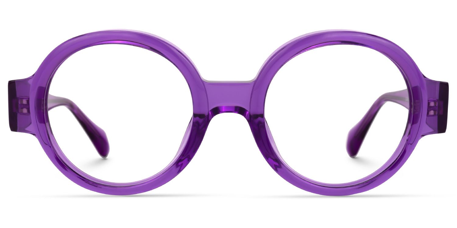 Dorrejo Round Purple Glasses | Zeelool Glasses0