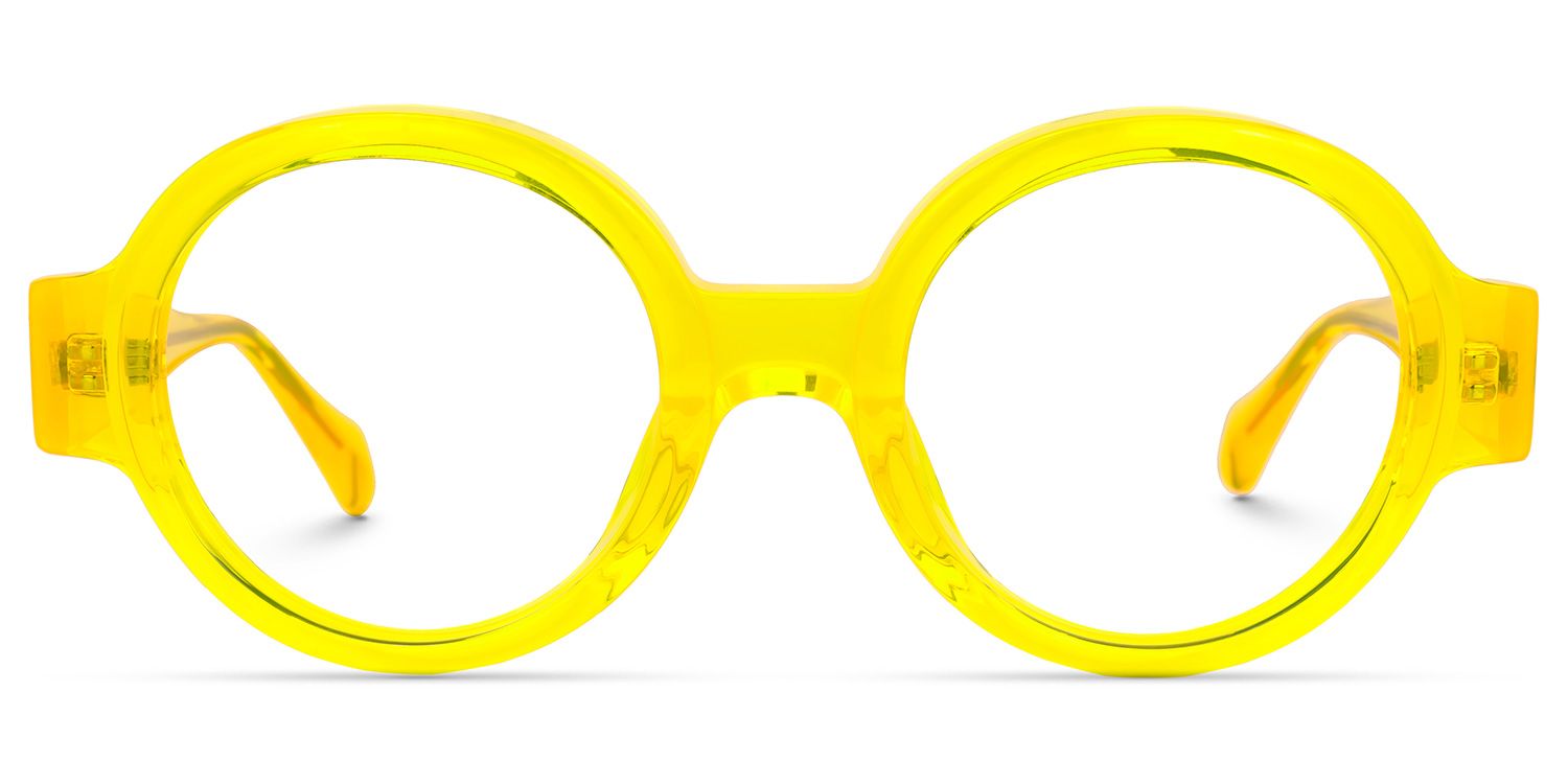 Dorrejo Round Yellow Glasses | Zeelool Glasses0