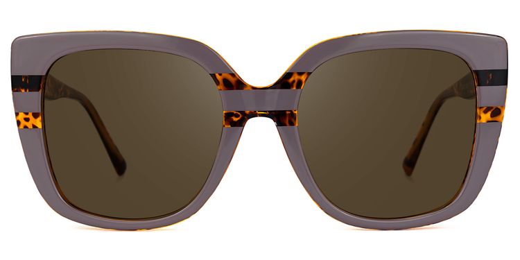 Brenda Mauve Square Sunglasses