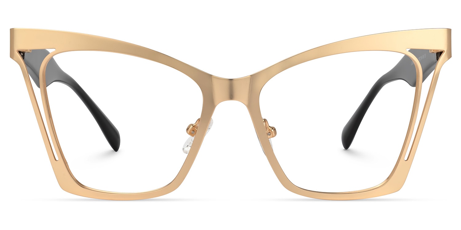 Adarsh Cateye Gold Glasses