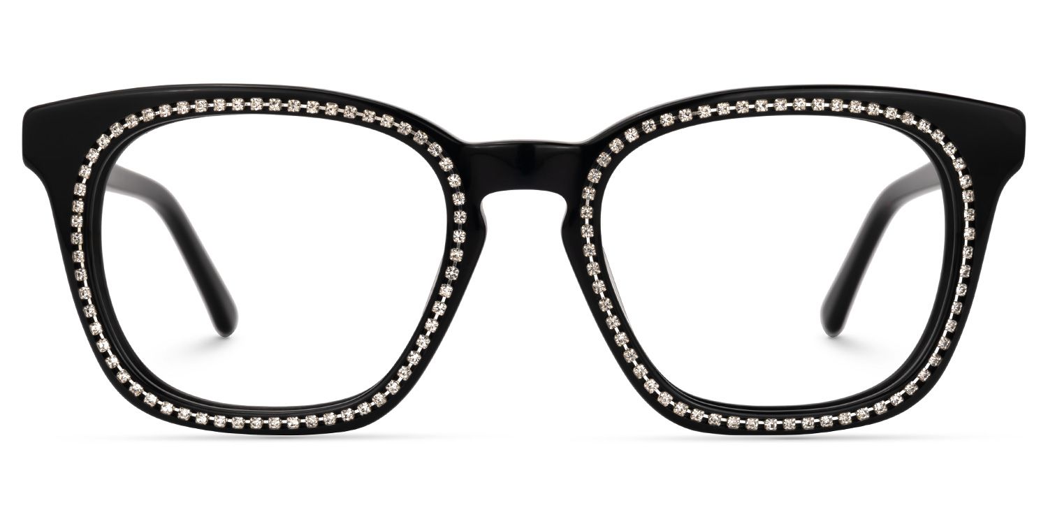 Ziva Square Black Glasses | Zeelool Glasses0