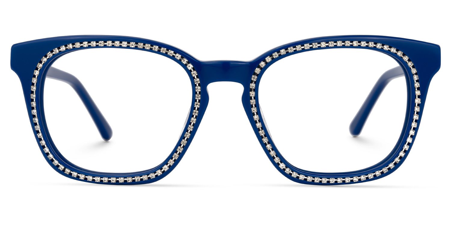 Ziva Square Blue Glasses | Zeelool Glasses0