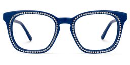 Ziva Square Blue Glasses0