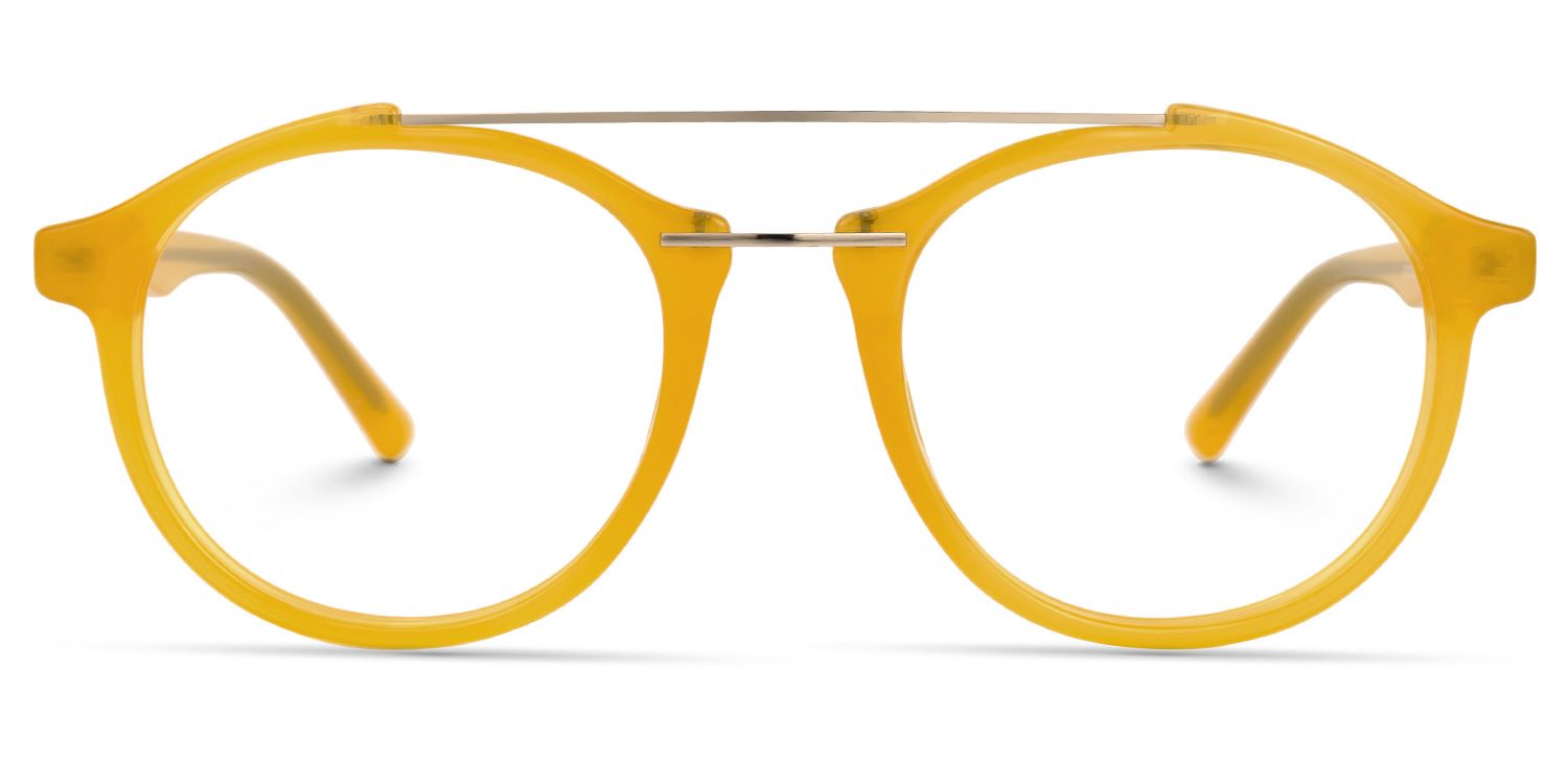 Lee Round Yellow Glasses | Zeelool Glasses0