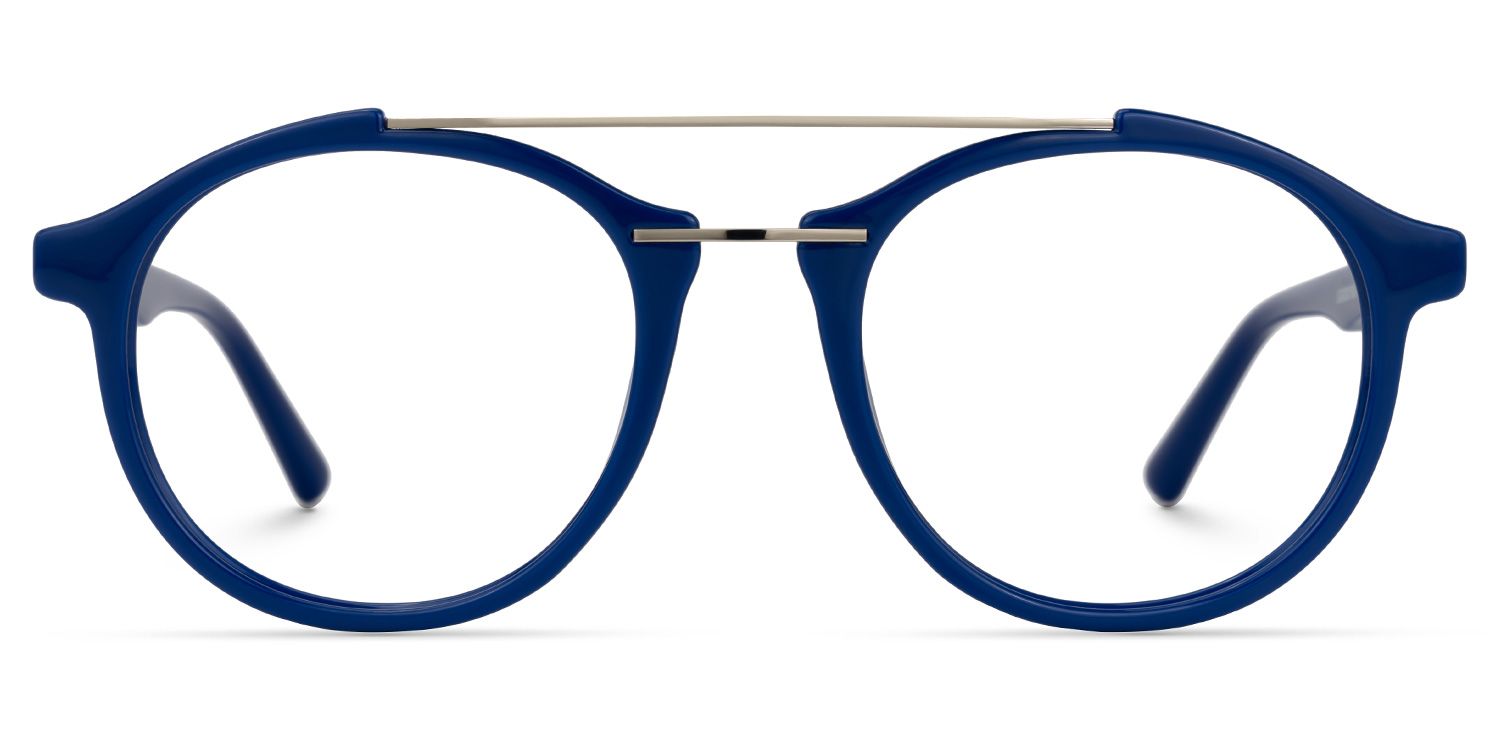 Lee Round Blue Glasses | Zeelool Glasses0