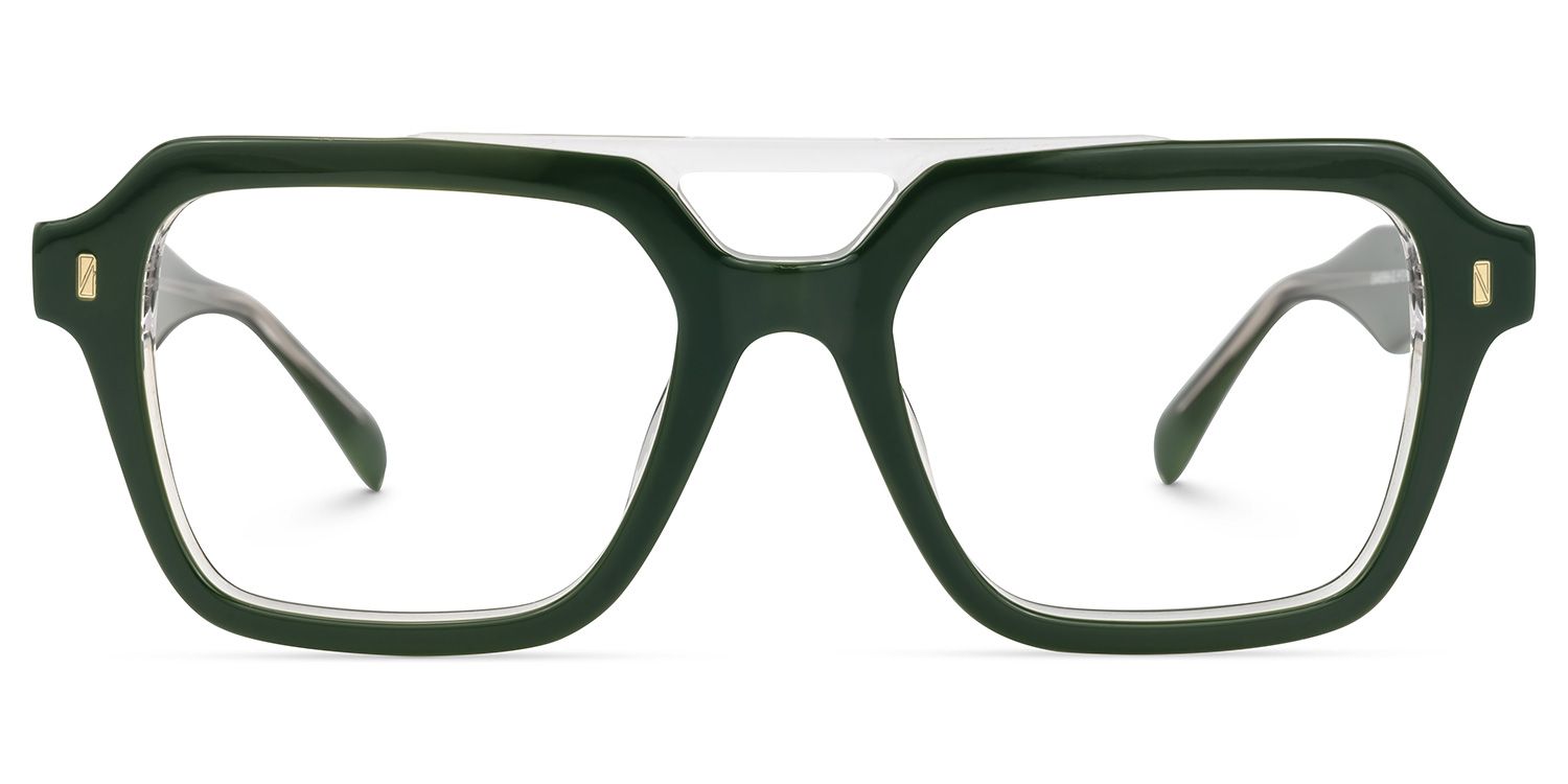 Sharina Square Green Glasses | Zeelool Glasses