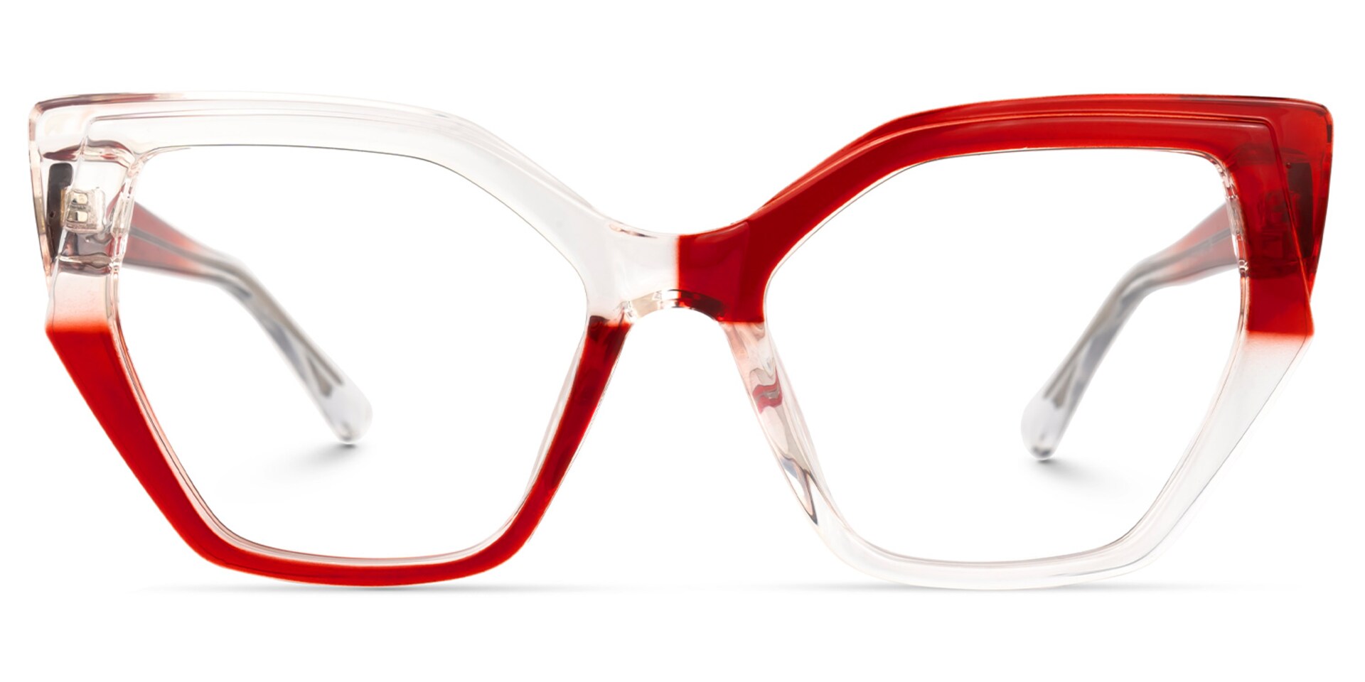 Lorena Geometric Red Glasses | Zeelool Glasses0