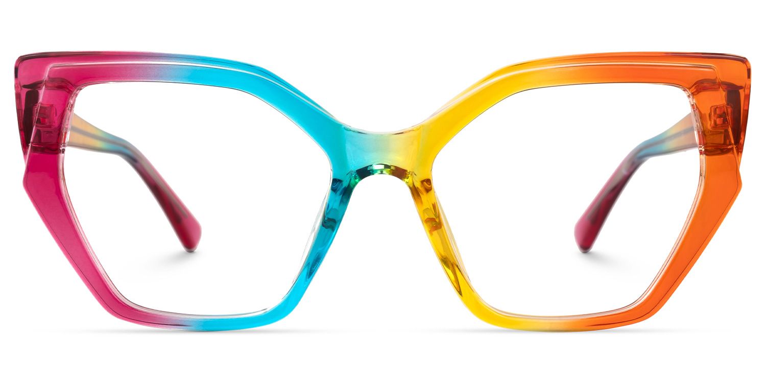 Lorena Geometric Multicolor Glasses | Zeelool Glasses0