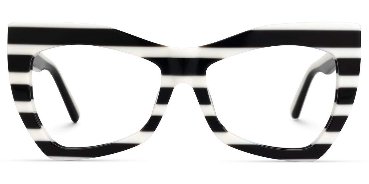 Bernita Geometric Black-White Glasses16