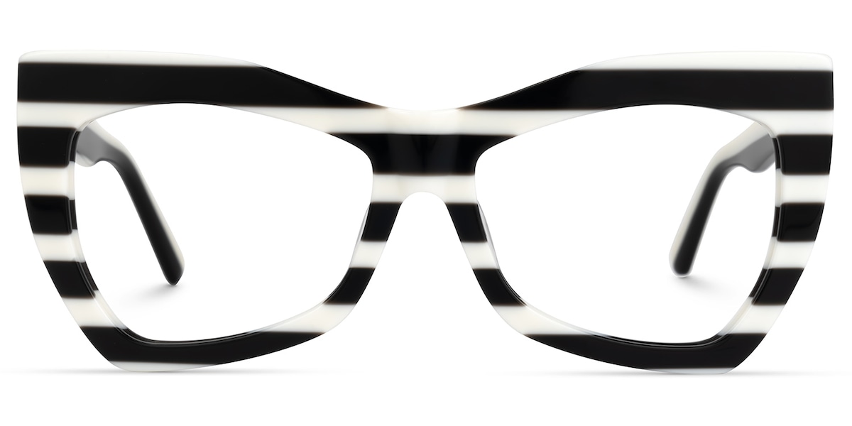 Bernita Geometric Black-White Glasses16