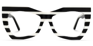 Bernita Geometric Black-White Glasses1