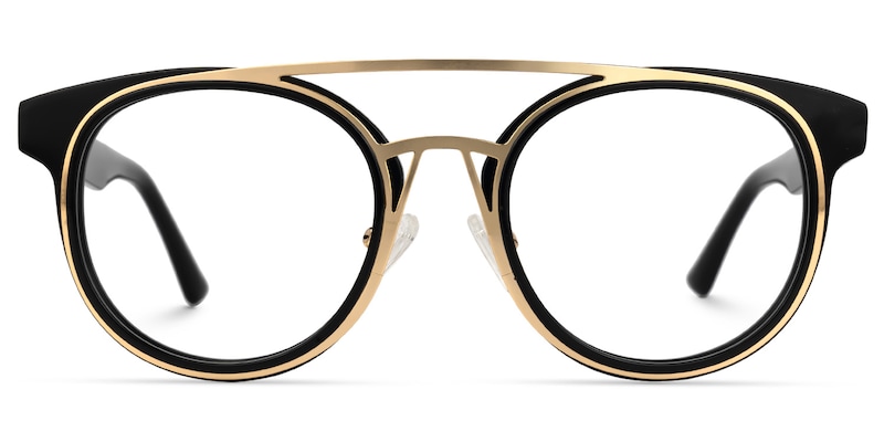 Buford Round Black Glasses | Zeelool Glasses0