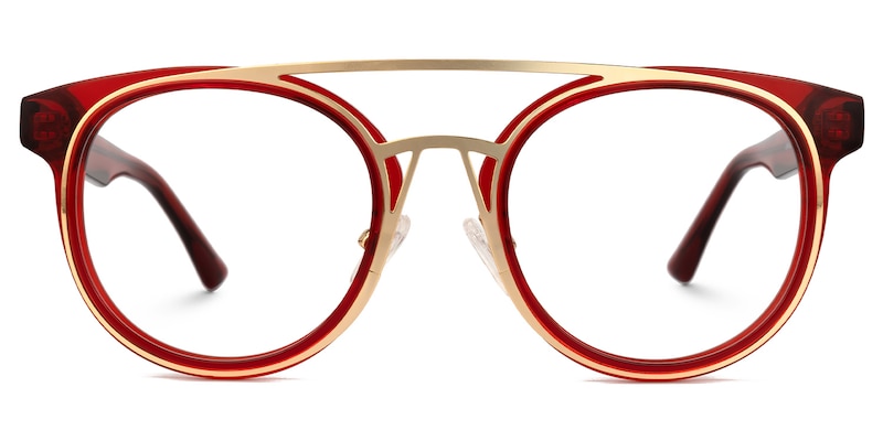 Buford Round Red Glasses | Zeelool Glasses0