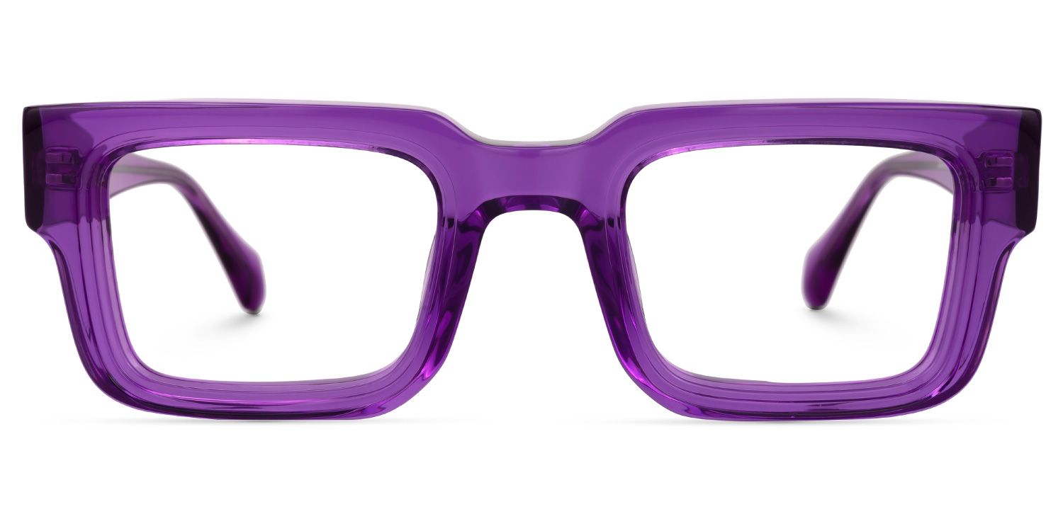 Glaucia Square Purple Glasses | Zeelool Glasses0