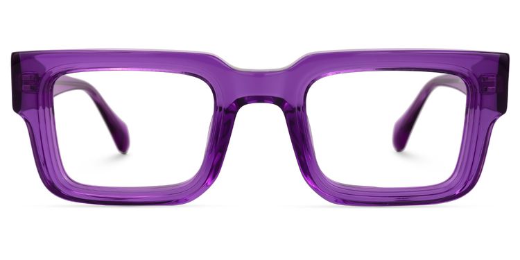 Glaucia Square Purple Glasses