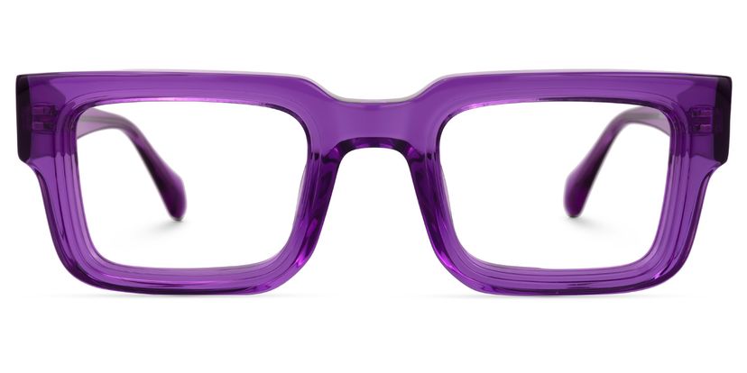 Glaucia Square Purple Glasses