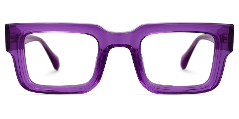 Glaucia Square Purple Glasses