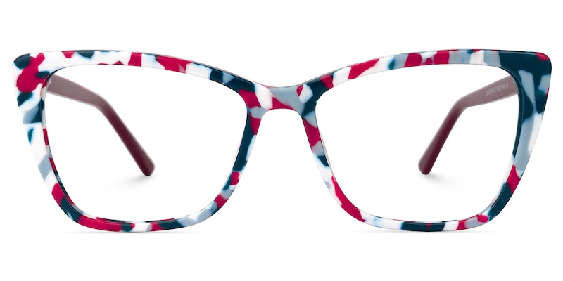Fountain Cateye Blue-Red Glasses | Zeelool Glasses0