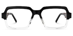 Jack Rectangle Black & Crystal Glasses2