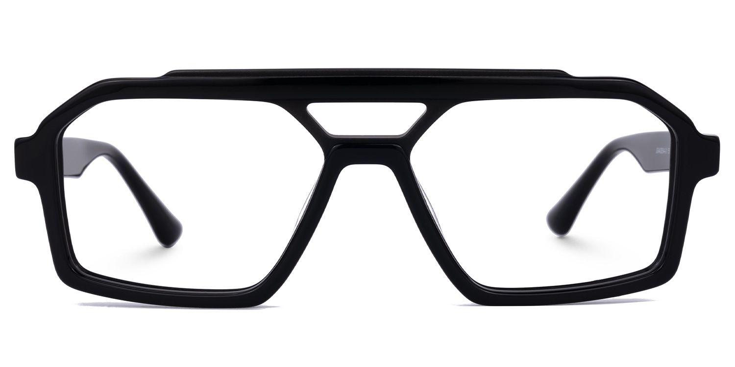 Samira Aviator Black Glasses | Zeelool Glasses0