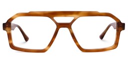 Samira Aviator Brown Glasses0