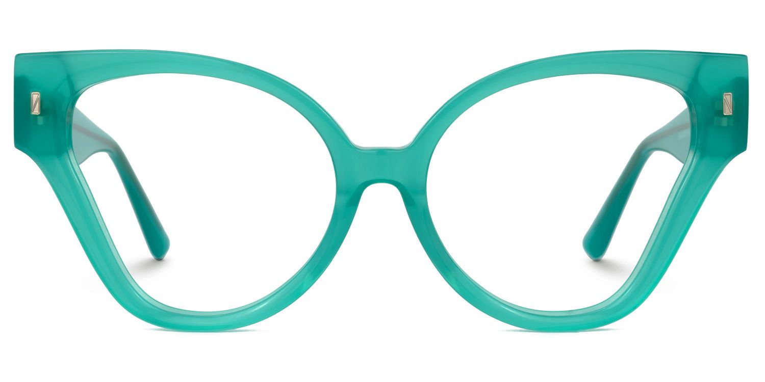 エマルイオン7　ネコgreenサマ Jarmon Cateye Green Glasses | Zeelool Glasses