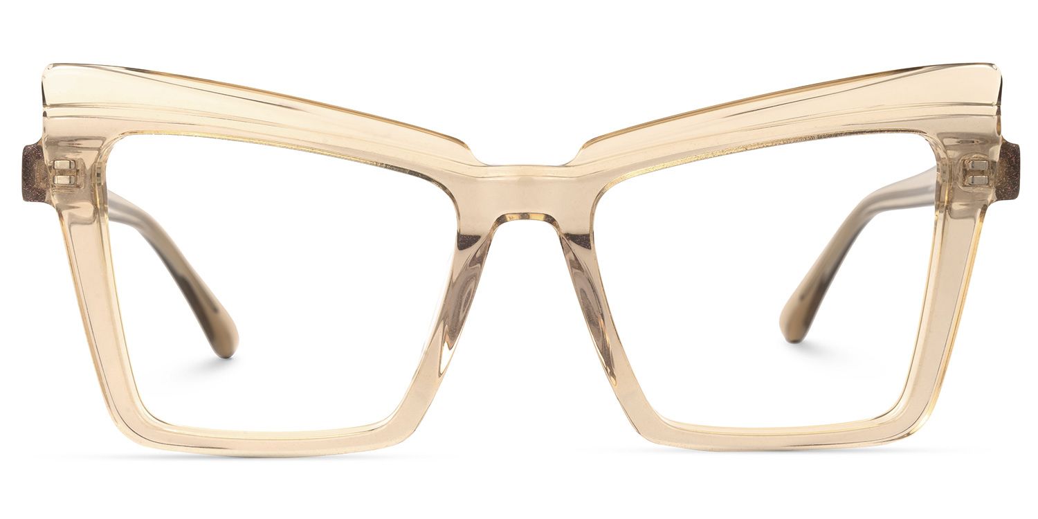 Conie Cateye Beige Glasses | Zeelool Glasses0