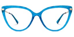 Lucas Cateye Blue Glasses0