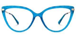Lucas Cateye Blue Glasses0