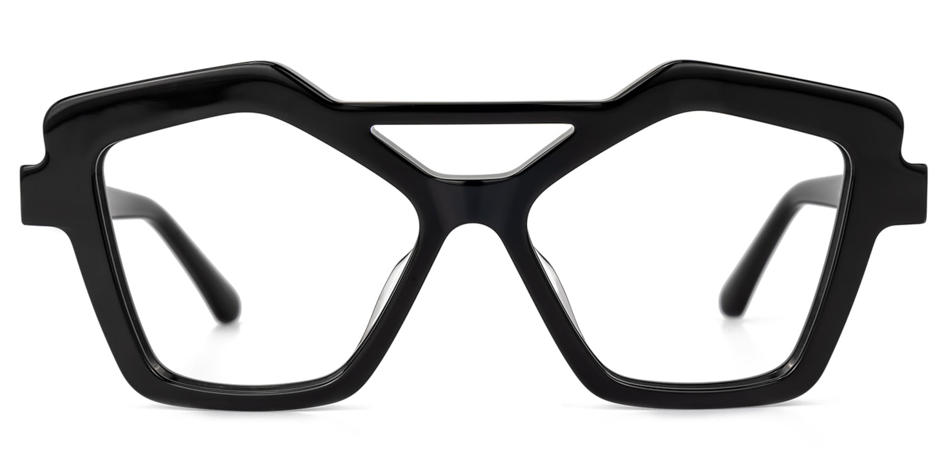 Keawna Geometric Black Glasses | Zeelool Glasses0