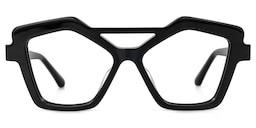 Keawna Geometric Black Glasses0
