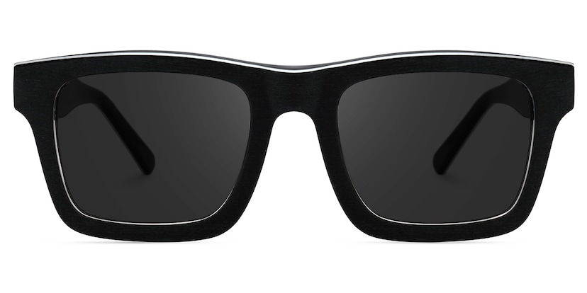 Riley Rectangle Dark-Gray Sunglasses