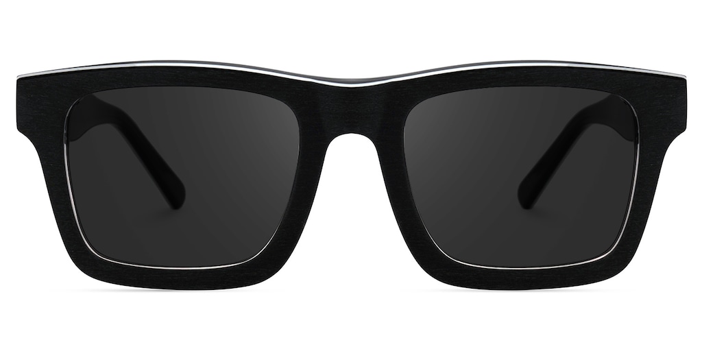 Riley Rectangle Dark-Gray Sunglasses