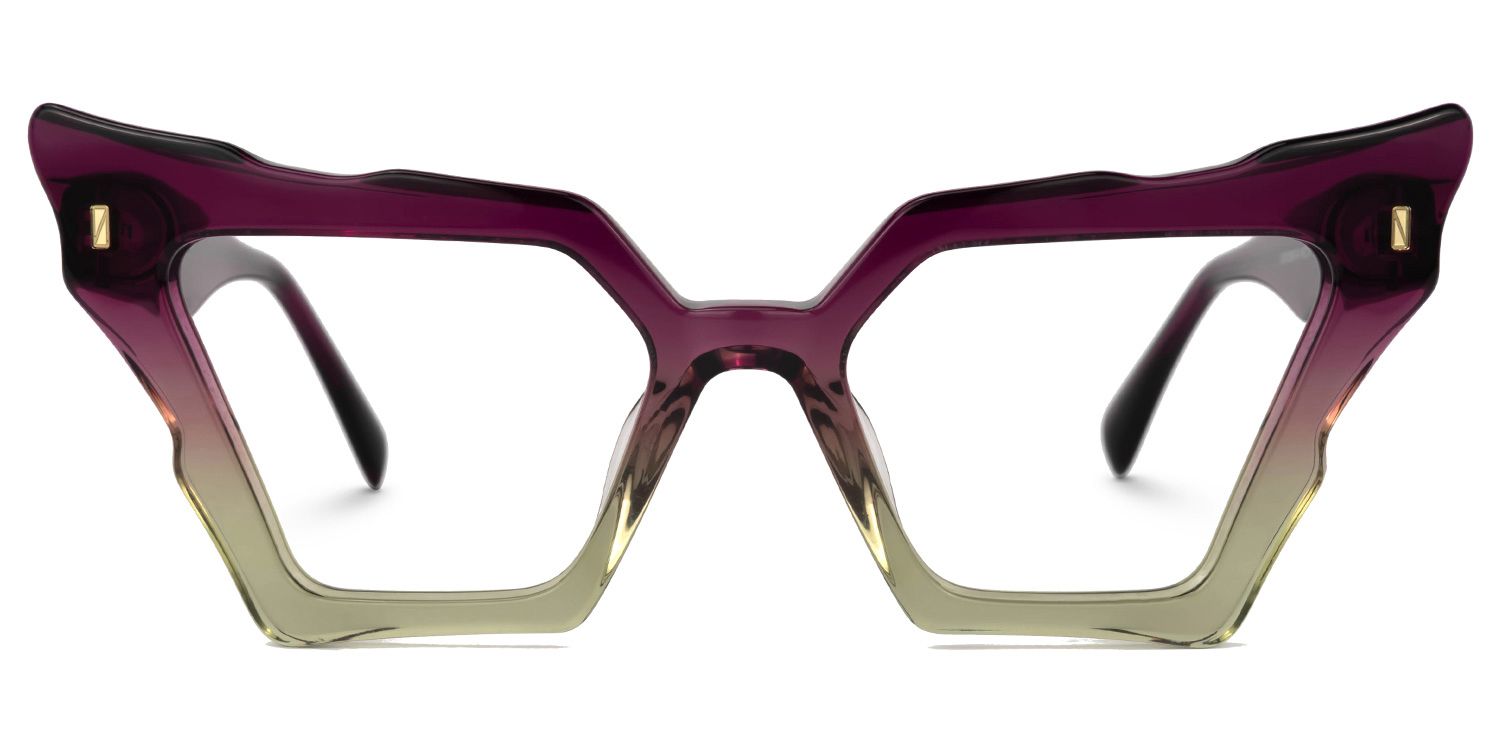 Jeralys Cateye Purple-Green Glasses | Zeelool Glasses