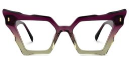 Jeralys Cateye Purple-Green Glasses0