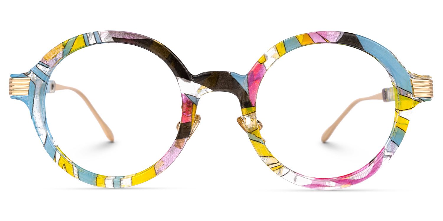 Dylan Round Multicolor TR90 Frame Glasses | Zeelool Optical0