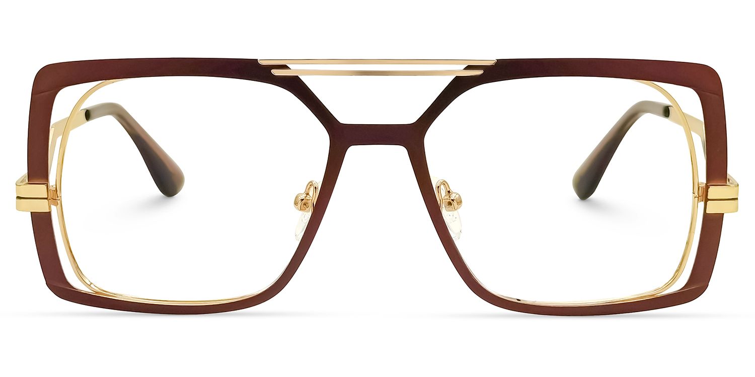 Karim Aviator Brown Glasses | Zeelool Glasses0