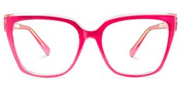 Karki Square Bright-Pink Glasses0