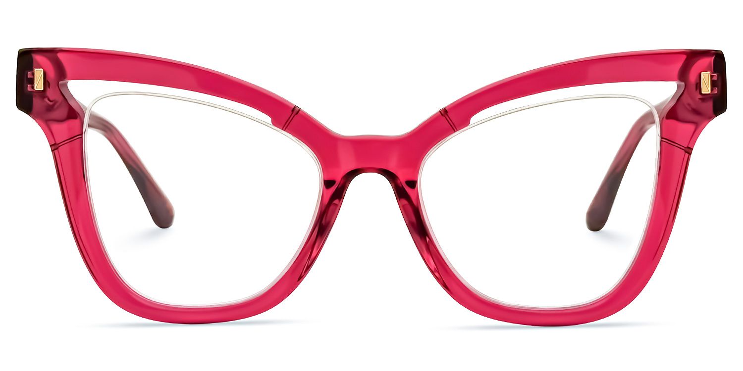 Bautista Cateye Red Glasses | Zeelool Glasses0
