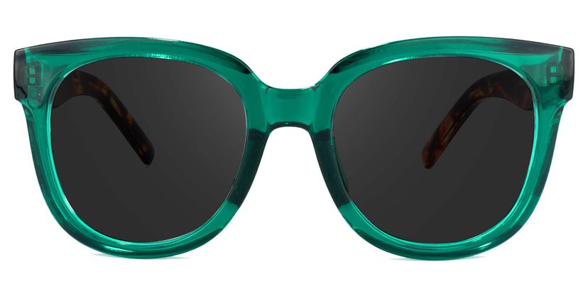 Harrell Square Dark-Green Sunglasses