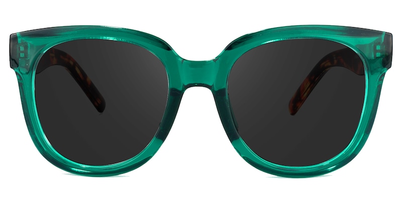 Harrell Square Dark-Green Sunglasses