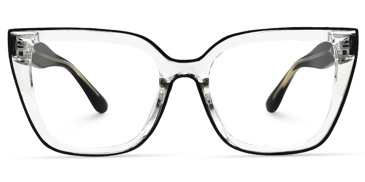 Mirta Square Black-Crystal Glasses