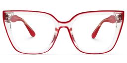 Mirta Square Red Glasses0