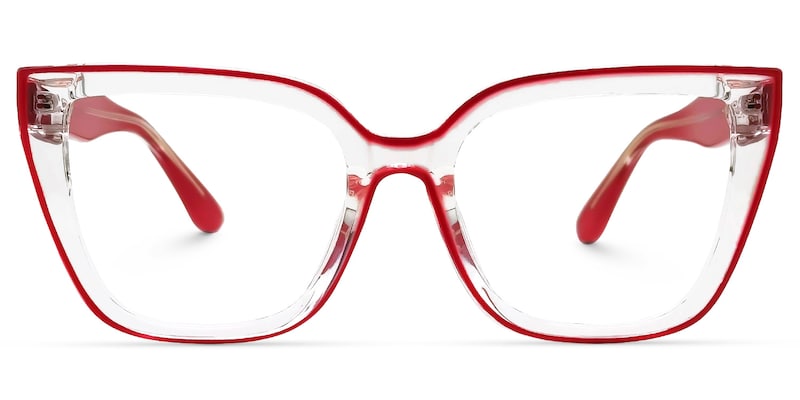 Mirta Square Red Glasses