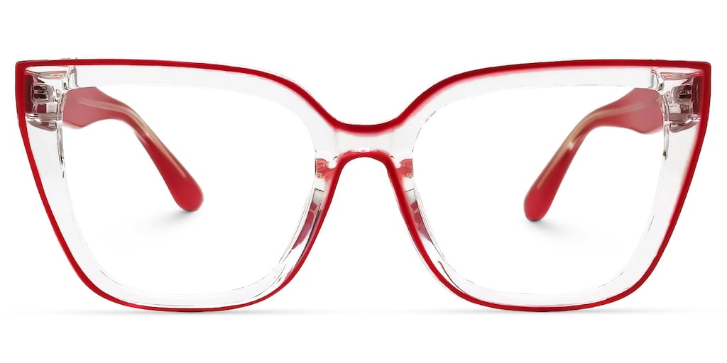 Mirta Square Red Glasses