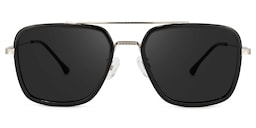Nayeli Aviator Black-Silver Sunglasses0