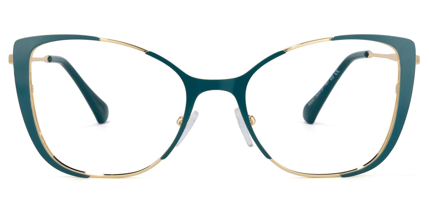 Odalis Cateye Peacock-Green Glasses | Zeelool Glasses0
