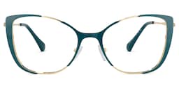 Odalis Cateye Peacock-Green Glasses0